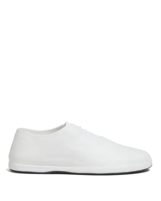 Marni White Leather Derby Shoes for men