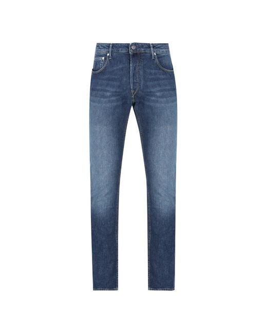 Hand Picked Blue Jean Ravello À Patch Logo for men