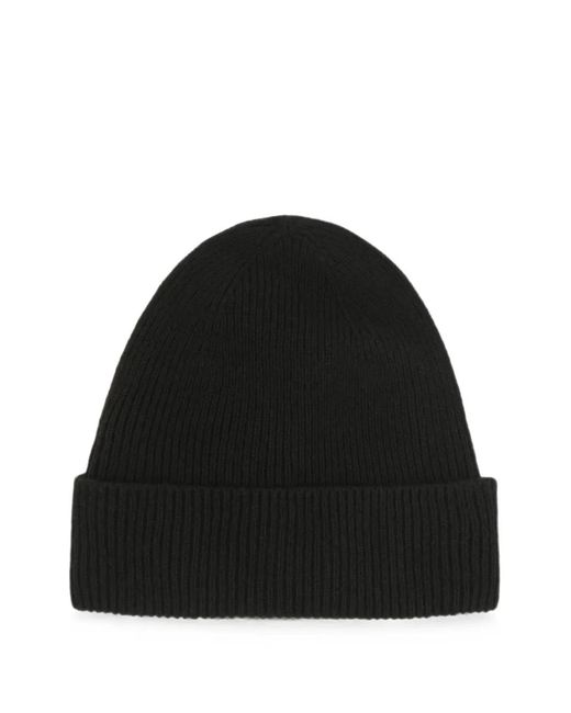 Tom Ford Black Logo-Patch Beanie Hat for men
