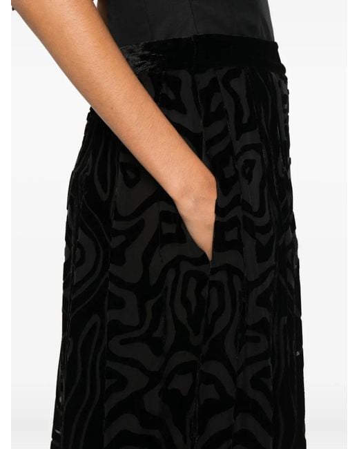 Ulla Johnson Black Valleta Patterned Skirt