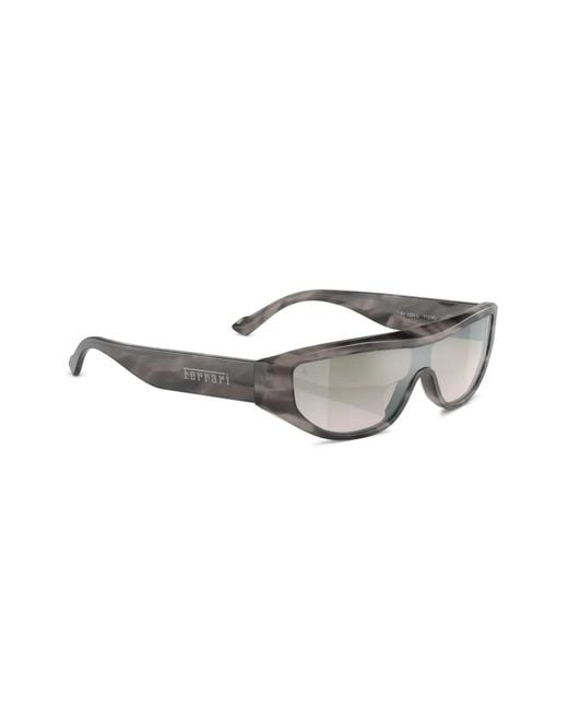 Ferrari Gray Oversized Frame Sunglasses