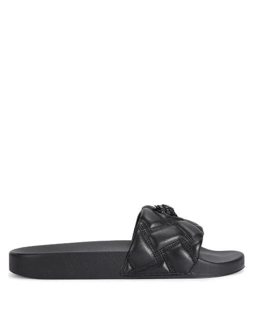 Kurt Geiger Black Meena Quilted Sandals