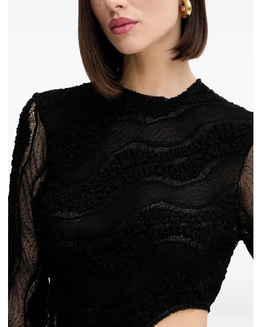 T-Shirt Asymétrique À Découpes Charo Ruiz en coloris Black