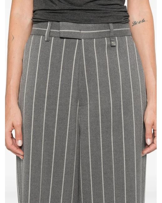 GIUSEPPE DI MORABITO Gray Logo-Plaque Trousers