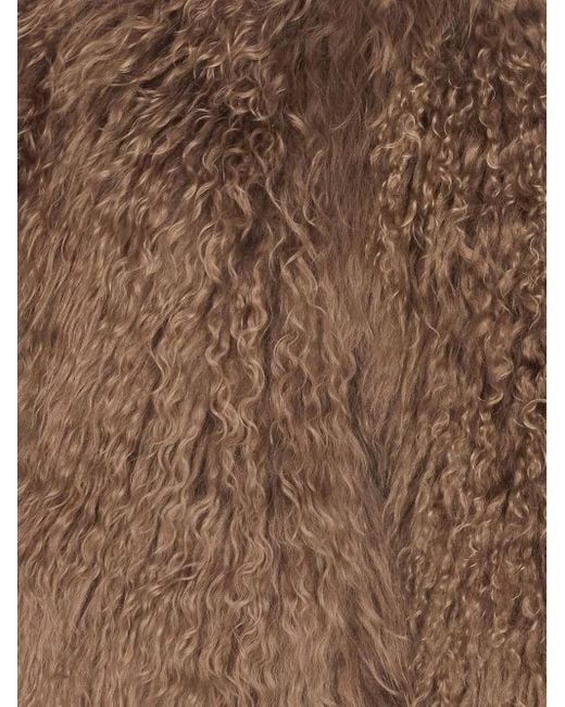 S.W.O.R.D Brown Long-Sleeve Fur Jacket