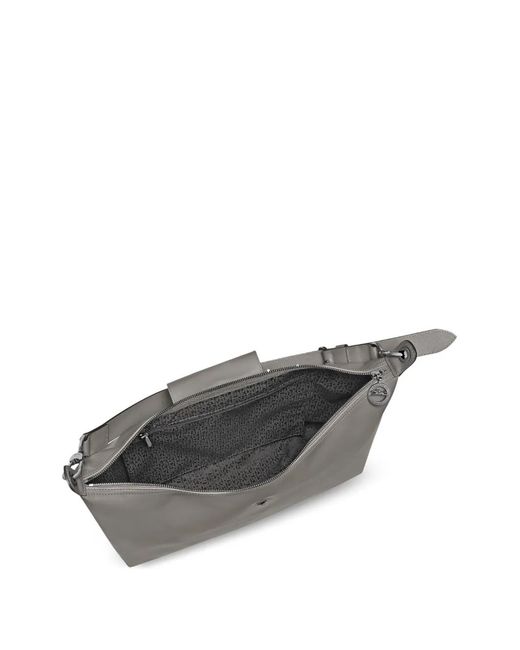 Longchamp Gray Shoulder Bag Leather