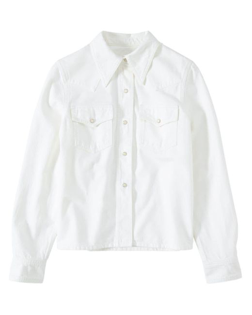 Closed White Western-style Denim Shirt