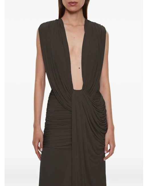Christopher Esber Black Draped Maxi Dress