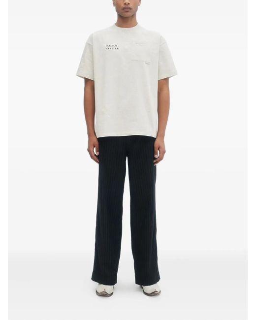 DOMREBEL White Atelier Printed T-Shirt for men