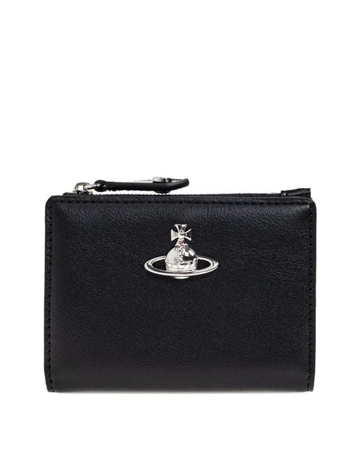 Vivienne Westwood Black Orb Zip Wallet