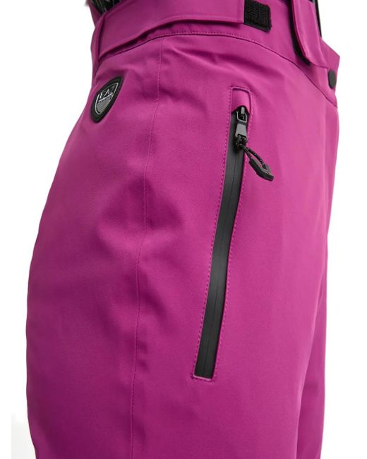 Pantalones de esquí con parche del logo EA7 de color Pink