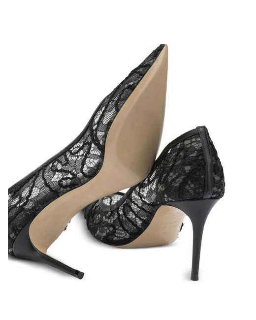 Casadei Black Julia Pointed Pumps