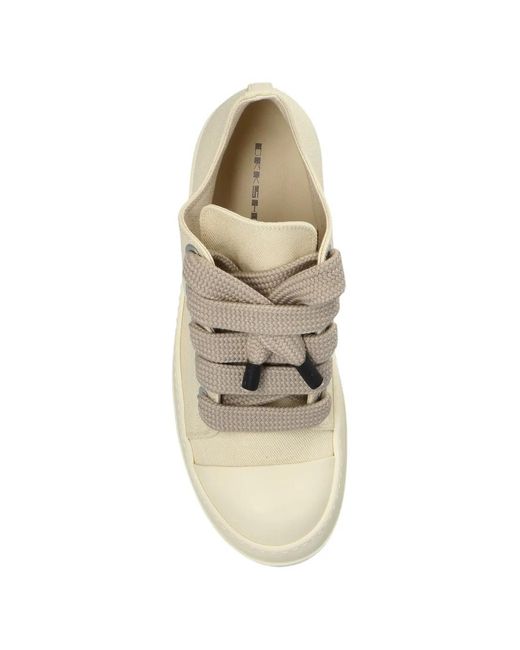Rick Owens White Overdyed Denim Jumbo Sneakers for men