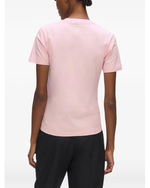 Karl Lagerfeld Pink Ikon Choupette T-Shirt