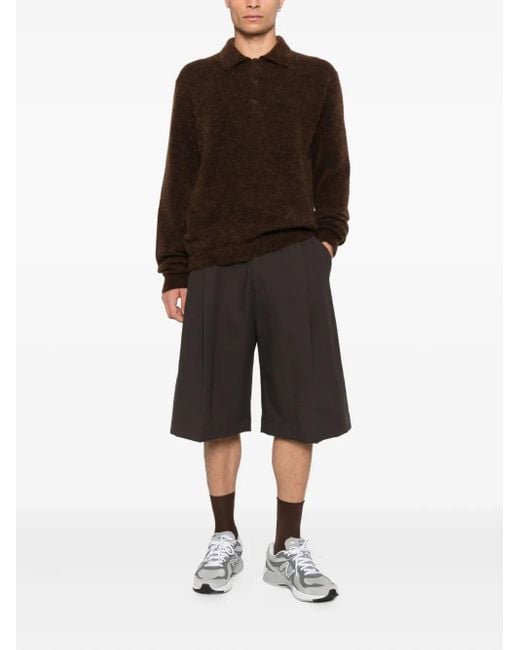 sunflower Brown Polo-Neck Buttoned Sweater for men