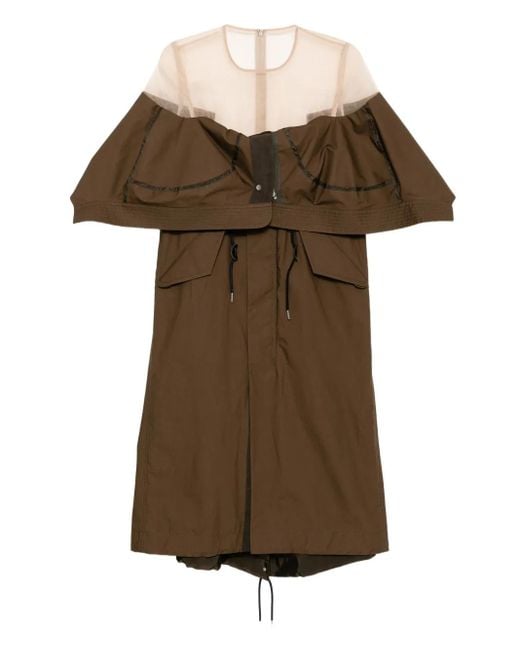 Sacai パネル ドレス Brown