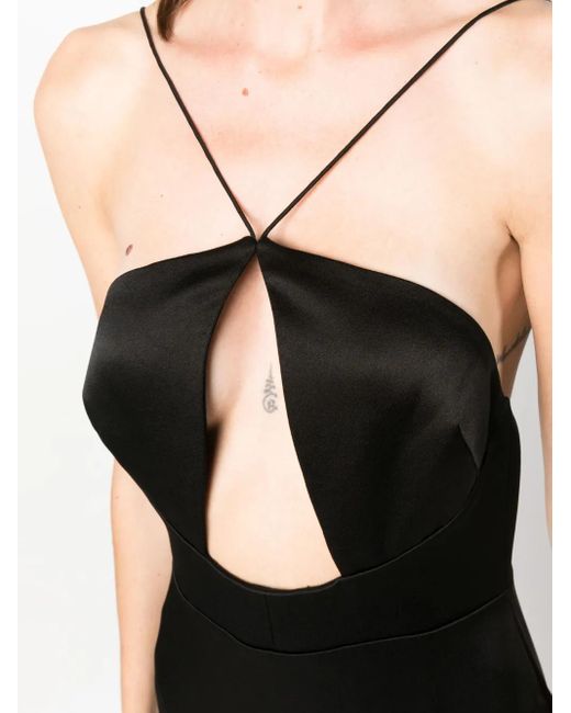 Alex Perry Black Cut-Out Maxi Dress