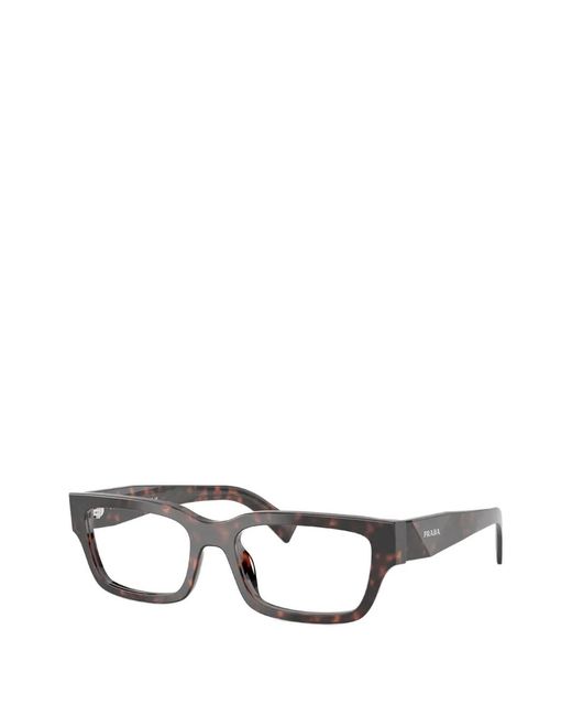 Prada White Rectangle-Frame Glasses for men