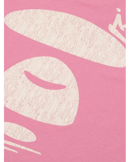 Aape By A Bathing Ape Pink Logo-Print T-Shirt for men