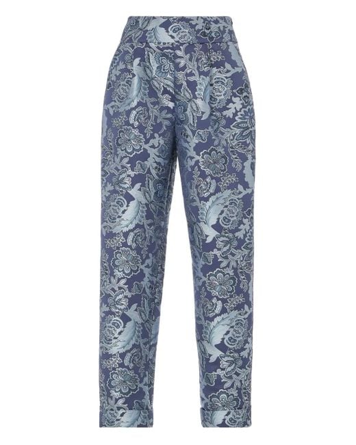 Temperley London Plooibroek Met Bloemenprint in het Blue