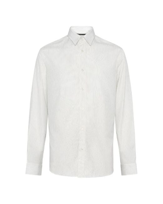 Low Brand White Striped Shirt for men