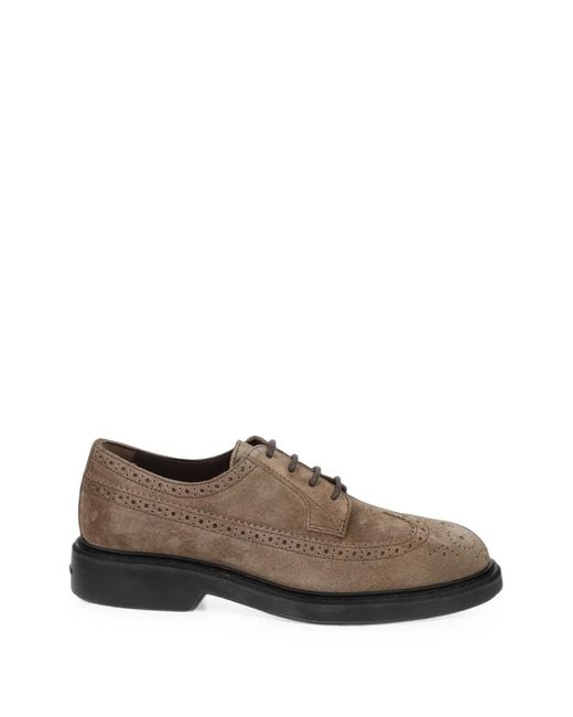Hogan Brown Lace-Up Brogues for men
