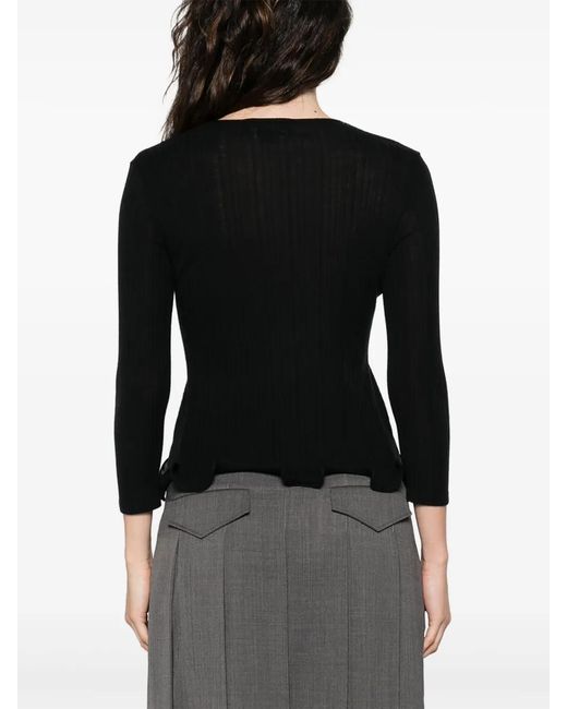 Fendi Black V-Neck Top
