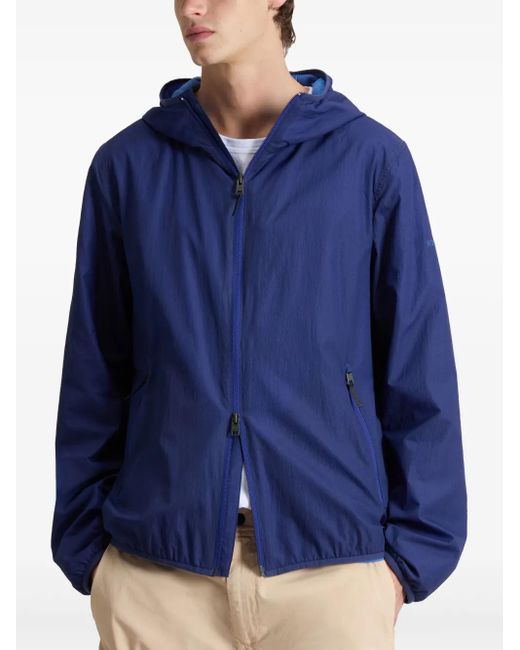 Woolrich Blue Ultralight Hooded Jacket for men