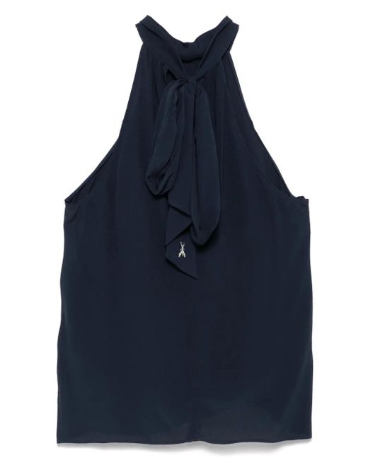 Patrizia Pepe Blue Halterneck Top