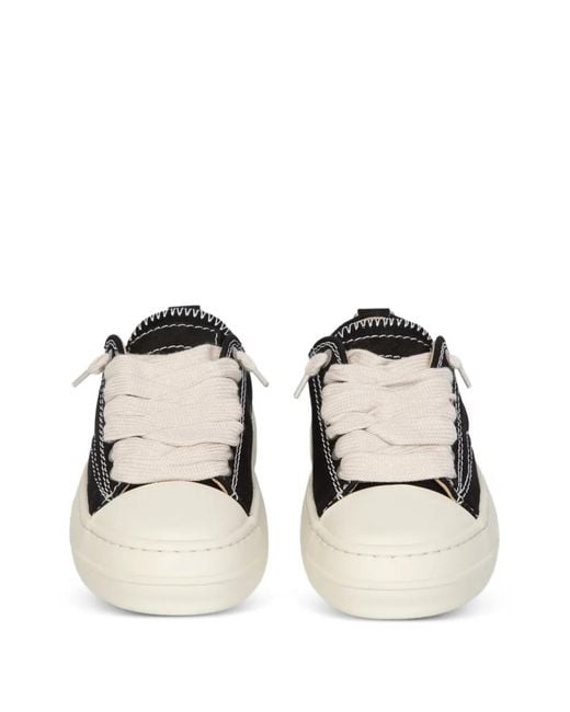 Represent White Contrast-Stitching Sneakers