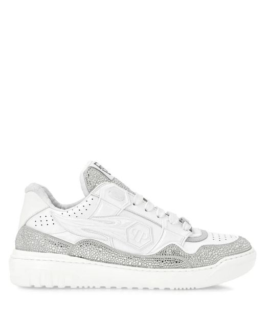 Philipp Plein White Moon Walker Low-Top Sneakers for men