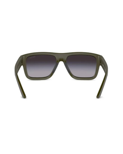 Prada Linea Rossa Gray Printed Square-Frame Sunglasses for men