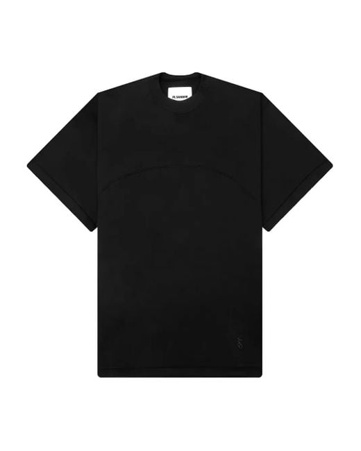 Jil Sander Black Cotton T-Shirt for men