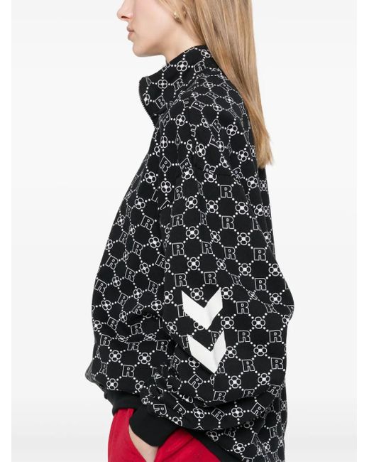 ROTATE BIRGER CHRISTENSEN Black Logo-Print Sweatshirt