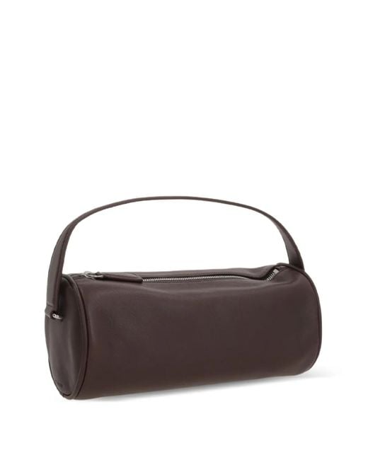 The Row Brown Round 90S Leather Tote Bag