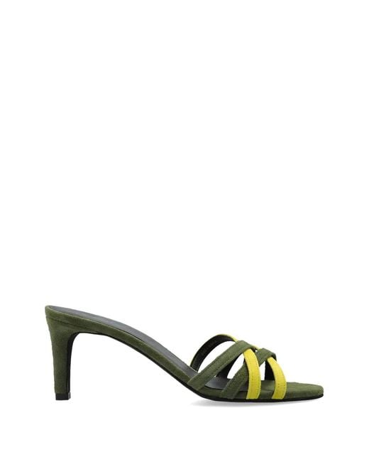 Furla Green Strap Heeled Sandals