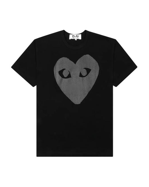 COMME DES GARÇONS PLAY Black Logo-Print T-Shirt