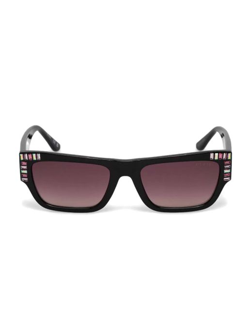 GUESS EYEWEAR Purple Rectangle-Frame Sunglasses