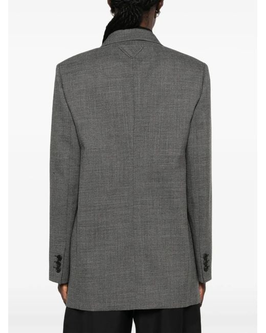 Blazer Con Botones Prada de color Gray