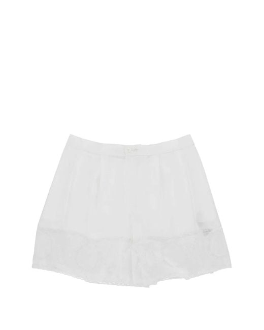 Ermanno Scervino White Short En Dentelle