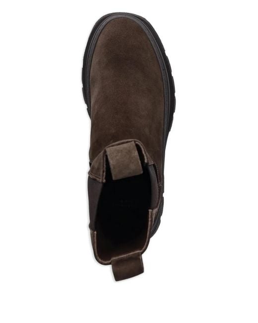 COPENHAGEN Black Platform Pull-Tab Chelsea Boots