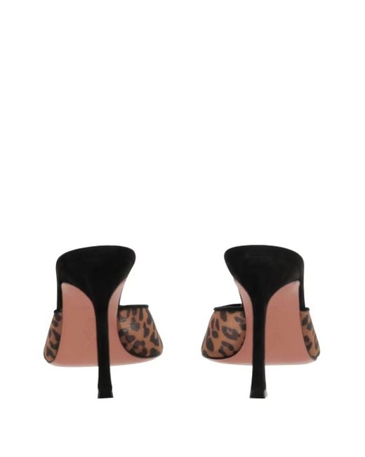 AMINA MUADDI Brown 95Mm Alexa Leopard-Print Pumps