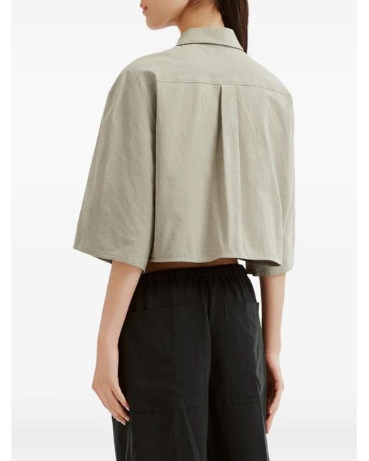 Low Classic Green Chemise À Coupe Crop