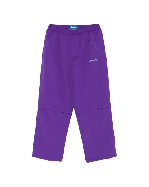 AWAKE NY Purple Convertible Drawstring Trousers for men