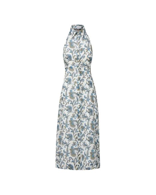 Veronica Beard White Mackey Midi Dress