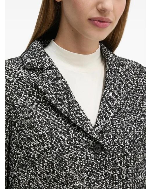 Joop! Gray Notched-Lapels Tweed Jacket
