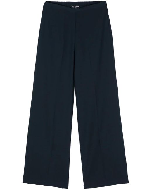 DR. HOPE Blue Wide-Leg Crepe Trousers