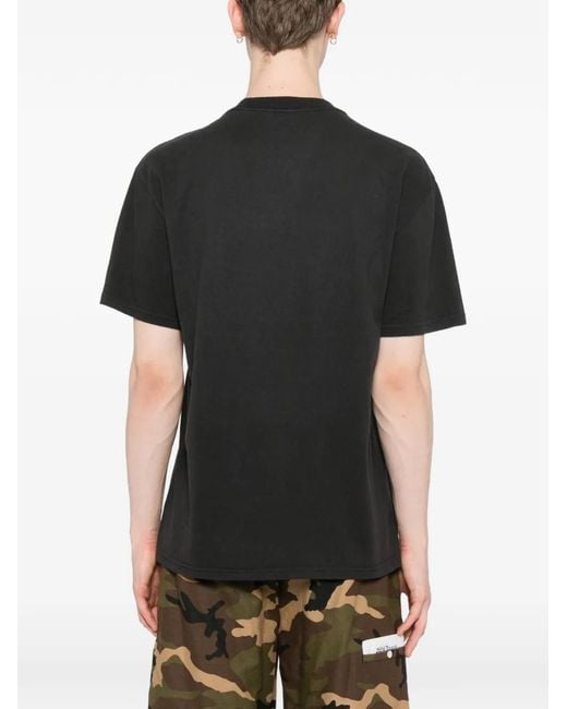 Melt Black Cotton Printed T-Shirt for men