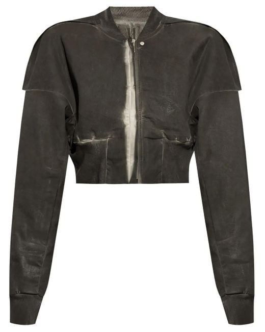 Rick Owens Black Bleach-Wash Jacket