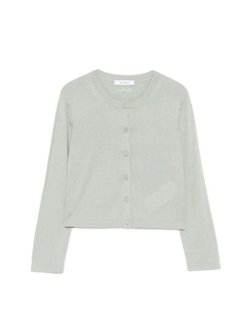 Max Mara White Buttoned Cardigan